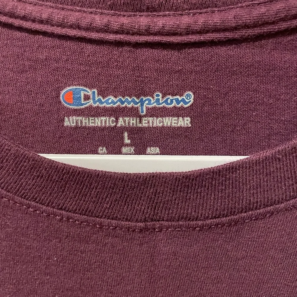 Champions men’s short sleeve t shirt can be unisex. Logo in front size L - Picture 4 of 4